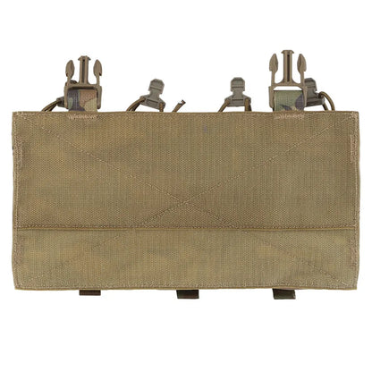 Tactical Quad 5.56 Magazine GP Pouch Placard QASM Clasp Front Panel for CPC FCSK ARC JPC Plate Carrier Airsoft Hunting Vest