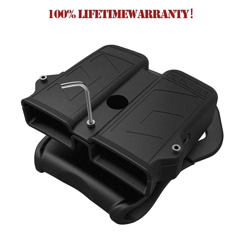 Universal Double Holder for 9mm 10mm .40 .45 Stack Pistol Magazine Holster Pouch Handgun Carrier 92A Glock G17 G19 G26 G22 1911