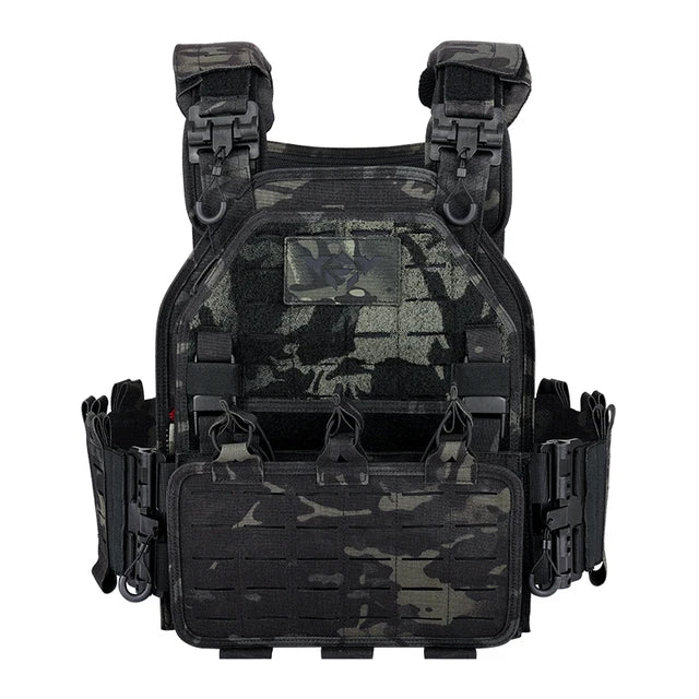 YAKEDA 6094 Plate Carrier Tactical Vest MOLLE Tactical Vest Outdoor Training Jacket 1000D Waterproof Wear Resistant