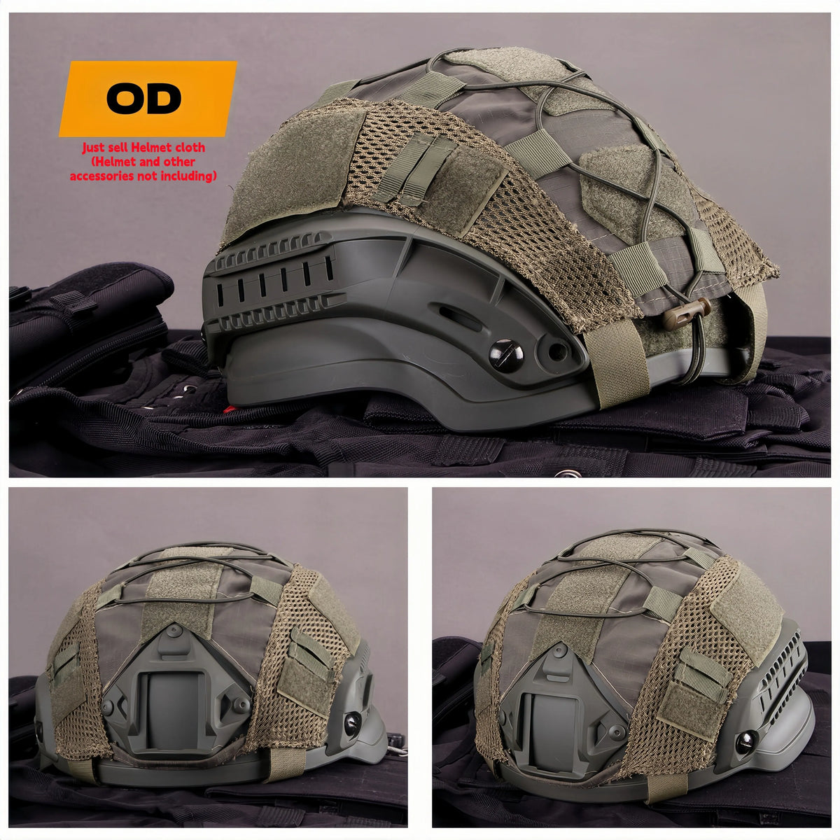 FAST Helmet Cover Multi-Cam Tactical Helmet Mesh with Elastic Cord for Fast MH PJ BJ Helmets Airsoft Paintball Hunting Shooting