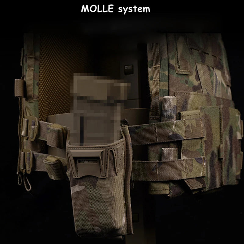Tactical 5.56mm Single Mag Pouch MOLLE Quick Release Magazine Holder for AR15 M4 Airsoft Vest Plate Carrier Hunting Gear