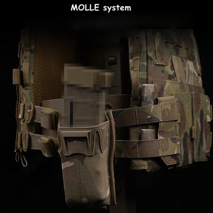 Tactical 5.56mm Single Mag Pouch MOLLE Quick Release Magazine Holder for AR15 M4 Airsoft Vest Plate Carrier Hunting Gear