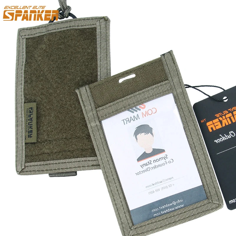 EXCELLENT ELITE SPANKER Tactical ID Card Case Patch Neck Lanyard Credit Card Organizer Pouch Adjustable Neck Lanyard