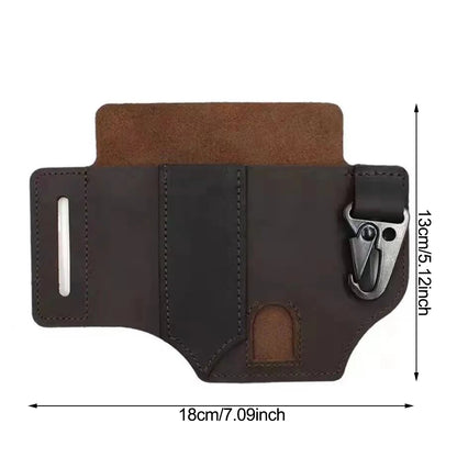 1Pc Tactical Multi-tool Belt Leather Case Outdoor Camping Hunting Waist Bag Portable Storage Bag Outdoor Tool Outdoor Tool Kit