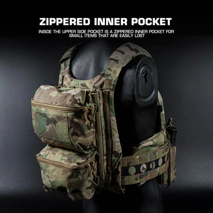 POSEIDON DEFENSE Back Panel Modular Expand Storage Backpack Rucksack Knapsack Double Bag Compatible With FC V5 PC Vest