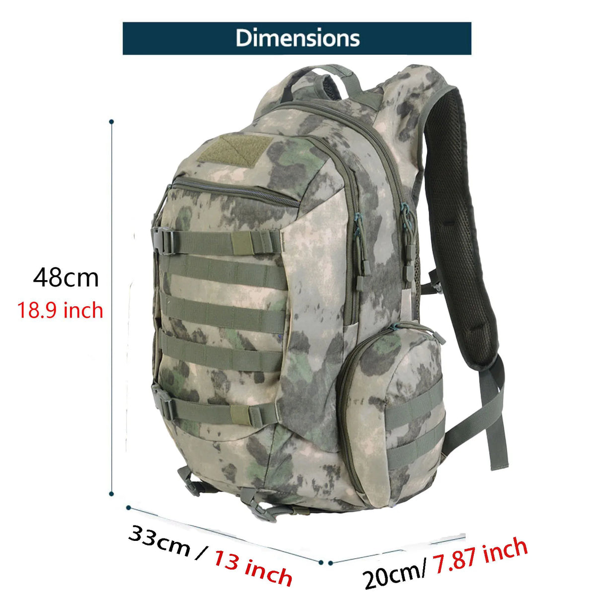 45L Waterproof Fishing Hunting Backpack Outdoor Rucksacks Tactical Sports Camping Hiking Trekking Bags