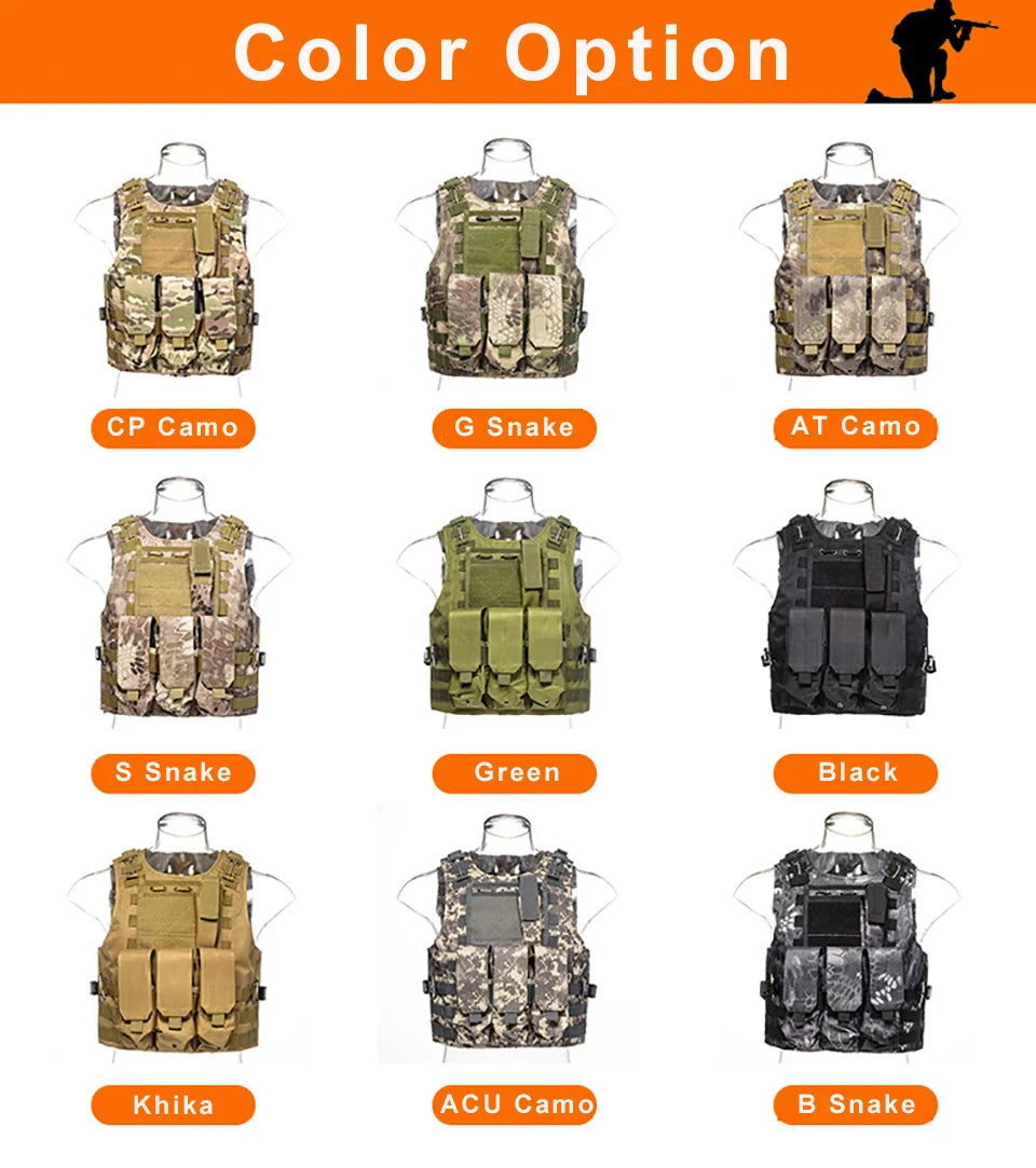 FX-Airsoft Military Molle Combat Assault Plate Carrier, Tactical Vest, CS Outdoor Clothing, Hunting Accessories, 7 Colors