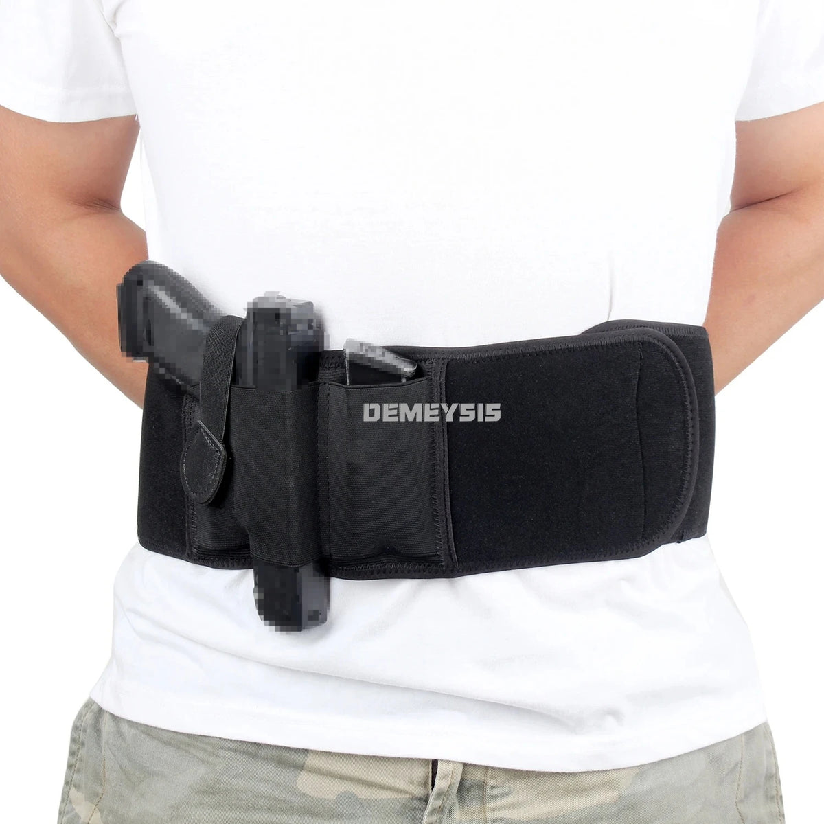 Tactical Belly Band Holster Concealed Carry Pistols Airsoft Right Left Hand Belt Holster for Sig Sauer Walther G19 / 26 / 43