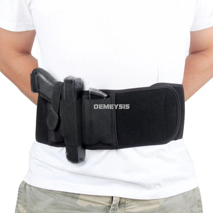 Tactical Belly Band Holster Concealed Carry Pistols Airsoft Right Left Hand Belt Holster for Sig Sauer Walther G19 / 26 / 43