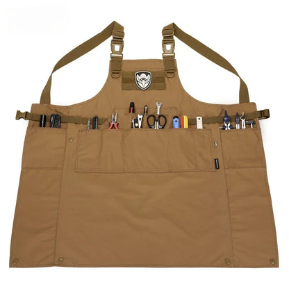 Tactical Camouflage Vest Apron Men Women 12 Pockets Work Apron Outdoor Clothes Accessories Camping Picnic Garden Wear-resisting