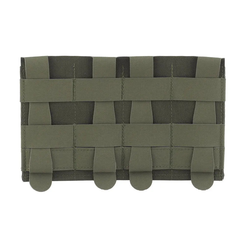 Lightweight 5.56/9mm Quadruple Mag Pouch Elastic Retention System MOLLE Modular Mount Multi-Gear Fit Shooting Hunting Training