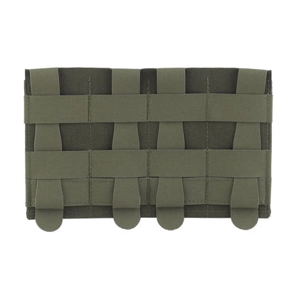 Lightweight 5.56/9mm Quadruple Mag Pouch Elastic Retention System MOLLE Modular Mount Multi-Gear Fit Shooting Hunting Training