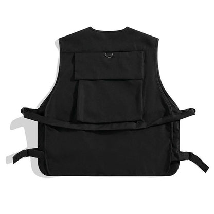 Utility Vest, Cargo Vest Sleeveless Jacket, Breathable Casual Waistcoat Outerwear for Men Women Climbing Outdoor Sports