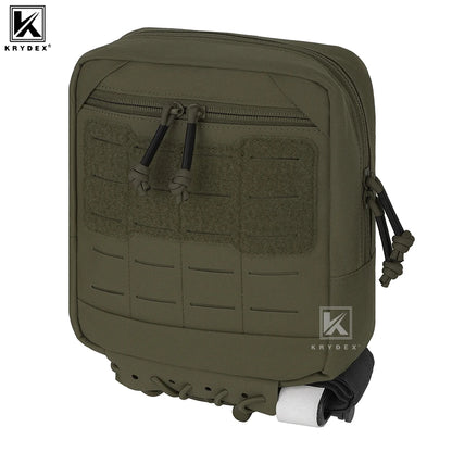 KRYDEX Tactical 7x8 Inch Admin Pouch MOLLE Utility Tool Pouch Modular Medic Bag for Vest Chest Rig Camping Outdoor Accessories