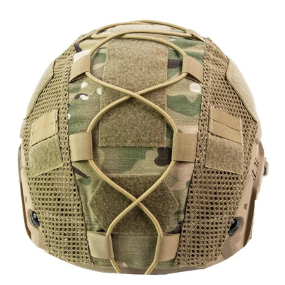 Tactical Helmet Cover Fast Helmet Multi-Camo Helmet Cover for Airsoft Helmet Paintball CS Wargame Sport Hunting Shooting Gear