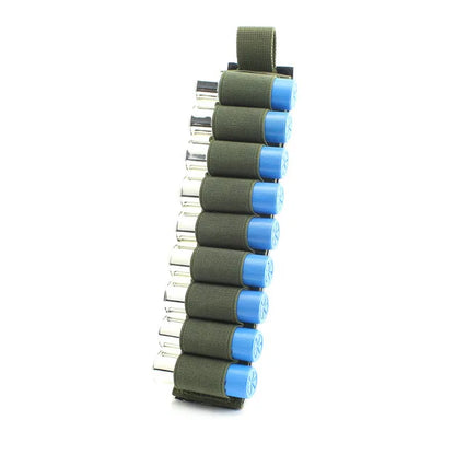 Tactical 6/9 Rounds Ammo Pouch 12/20GA Cartridge Shotgun Buttstock Shell Holder Magic Hook&Loop Rifle Bullet Cartridge Holder