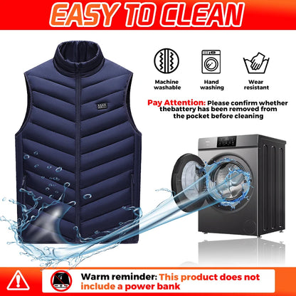 21 Heated Vest Zones Electric Heated Jackets Oversized USB Electric Jacket Men Women Winter Warm Coat For Hiking Outdoor Camping