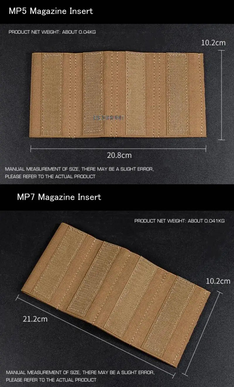 Tactical MP5 MP7 Magazine Holder with Hook Fasteners for MK3 and MK4 Chest Rig MK4 Chest Rig MP5 Magazine Insert