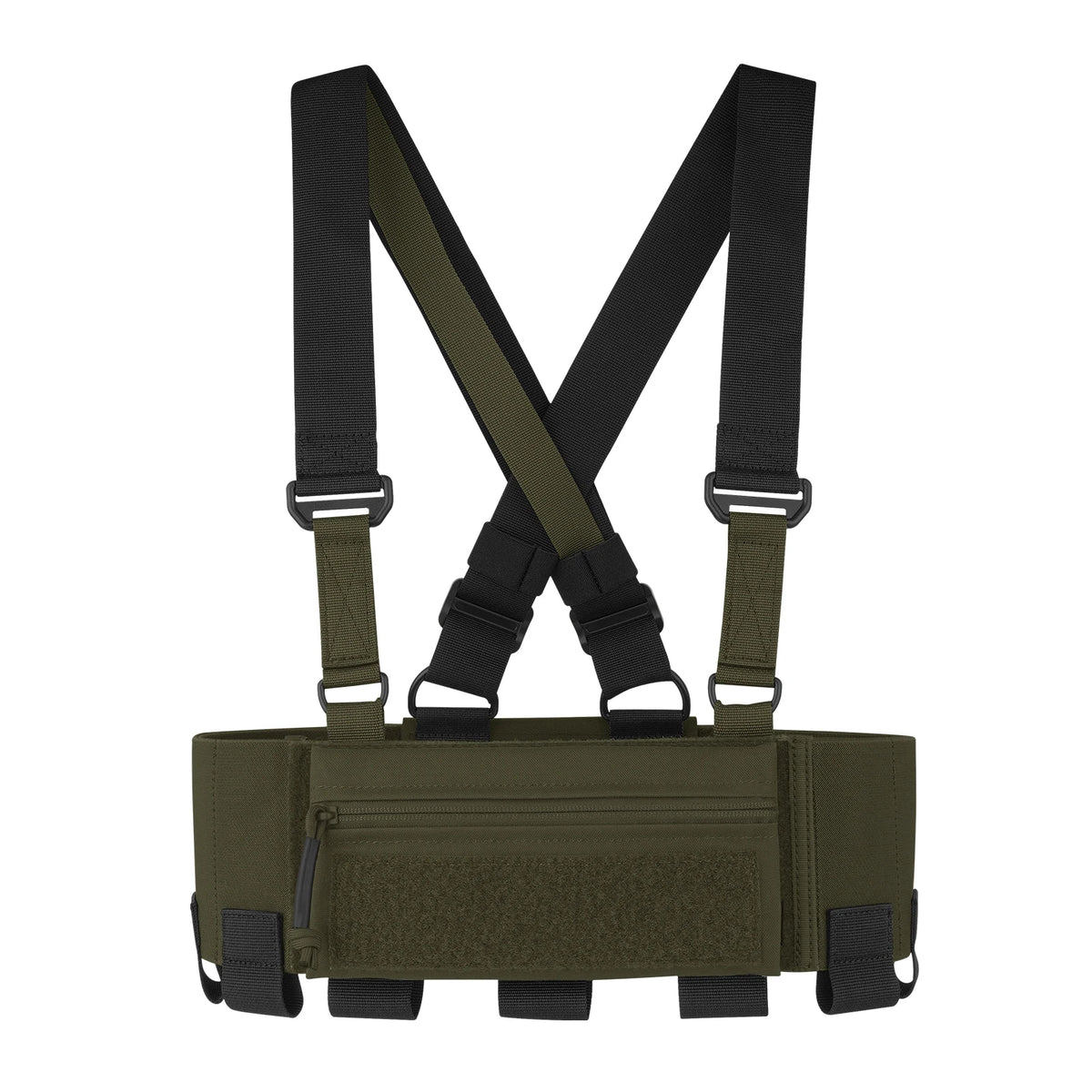 KRYDEX Tactical Nylon Chest Rig Elastic Cummerbund with 5.56/7.62 & Pistol Mag Pouch Holders,X Harness,Sticky GP Pouch