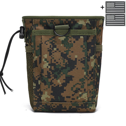Multi functional storage bag MOLLE waist bag outdoor EDC practical drawstring storage bag, fabric wear-resistant and durable