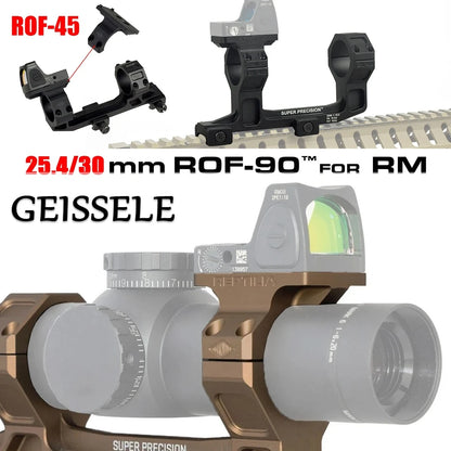 GEISSELE 25.4/30mm Ring Optic Scope Mount ROF-90/45 RM Red Dot Sight Mount For AR15 M4 M16 with Air Scope Leveler Combo Tool Kit