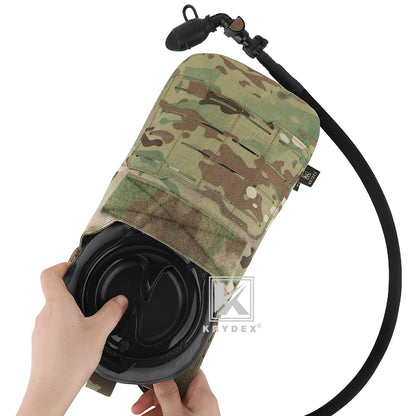 KRYDEX Tactical 1.5L Hydration Bladder Pouch Low Profile Hydra Carrier Pack MOLLE Water Bag Outdoor Hiking Travel Accessories