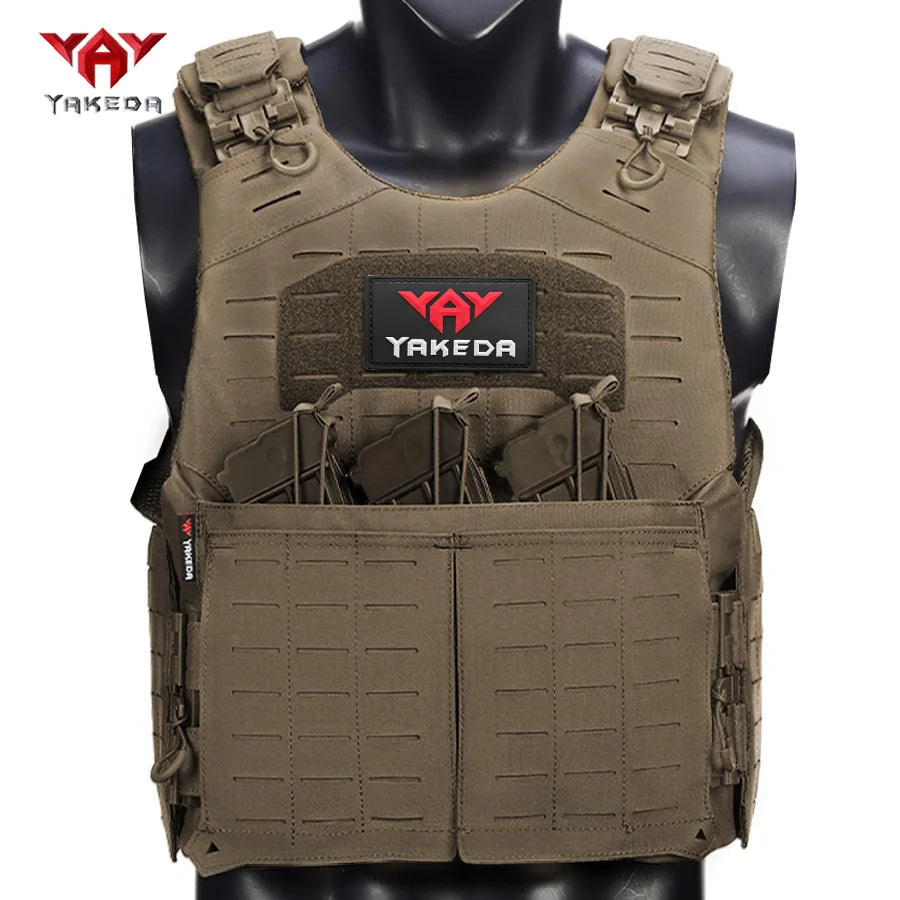 YAKEDA oversized hidden triple equipment bag hunting vest laser cutting technology tear resistant and wear-resistant material