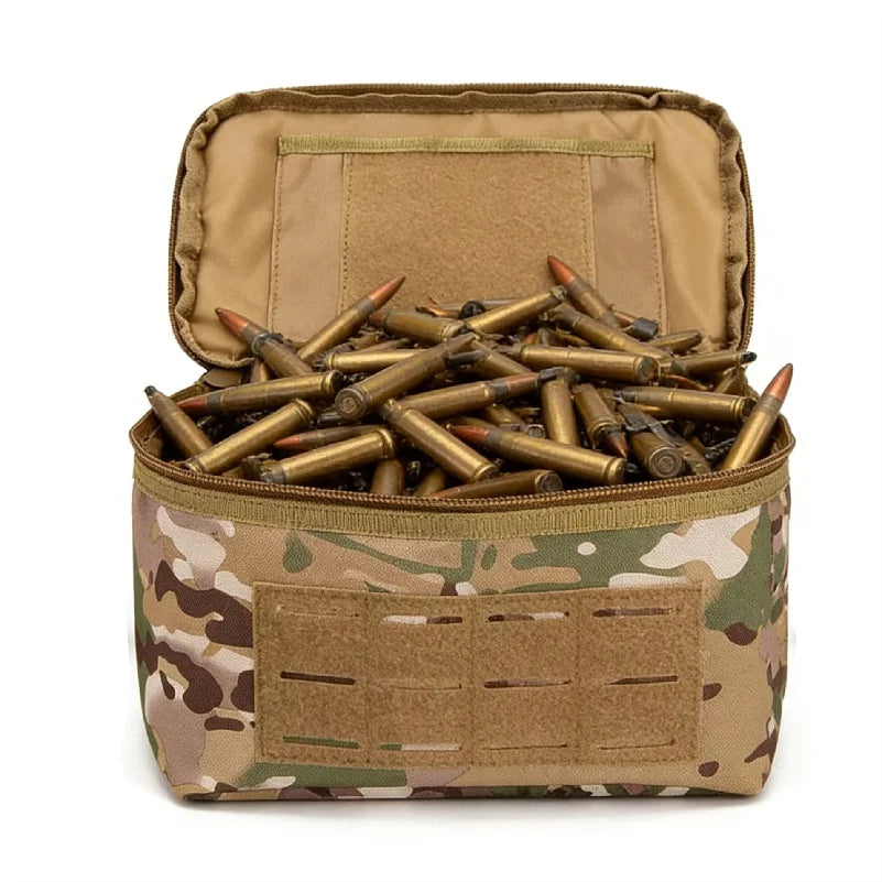 Portable Rifle Cartridge Bag Pistol Ammo Pouches Outdoor Ammunition Box Hunting Shooting Bullet Storage Case EDC Handbag