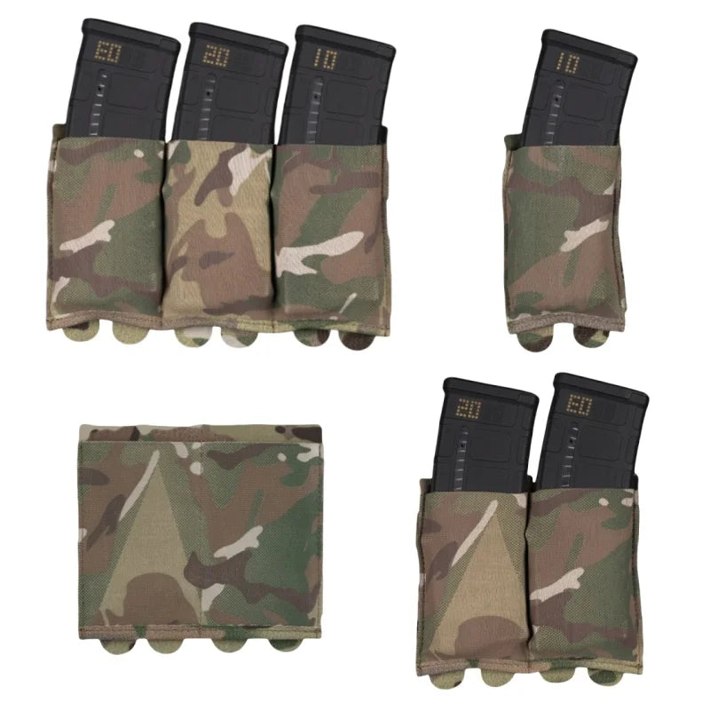 Single/Double/Triple Elastic Magazine Pouch | Quick-Access Cartridge Holder | Range & Outdoor Shooting Accessory