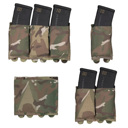 Single/Double/Triple Elastic Magazine Pouch | Quick-Access Cartridge Holder | Range & Outdoor Shooting Accessory