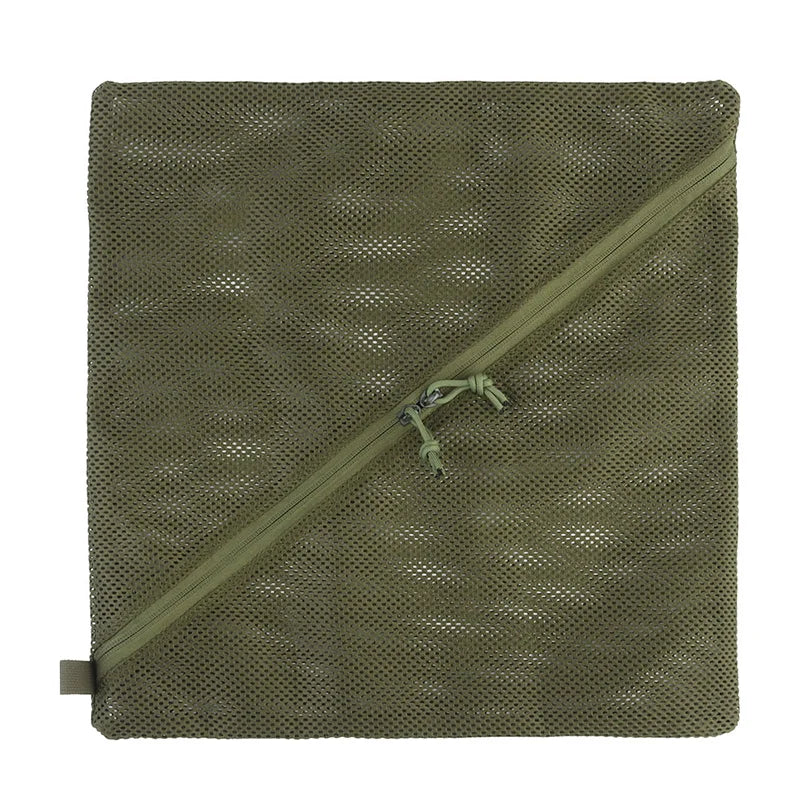 16x16in Reinforced Mesh Utility Pouch Durable Camo Storage for Outdoor Travel Survival Gear Organization