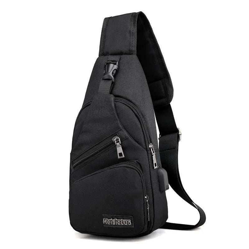 Chest Bag Men's One Shoulder Crossbody Bag Large Capacity Outdoor Sports Leisure Fashion Small Shoulder Bag Backpack Men's