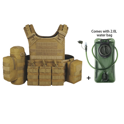 2L soft water bag with long drinking straw and hunting vest Molle modular adjustable shoulder strap, highly expandable
