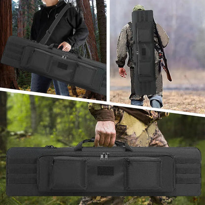 100/120cm Rifle Gun Bag Soft Rifle Case Shotgun Storage Bag Gun Carrier Pouch Outdoor Hunting Bag with Backpack Straps