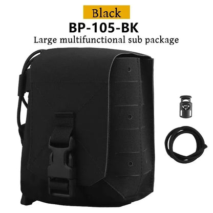 Tactical MOLLE Pouch Large Utility GP Pouch Walkie Talkie Radio Holder EDC Admin Bag Hunting Vest Backpack Accessory Outdoor