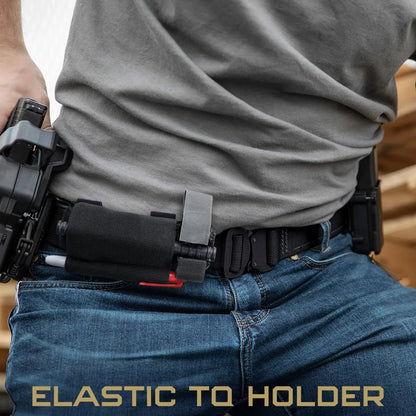 Tourniquet Holder TQ Sleeve Pouch - Elastic MOLLE Hook and Loop Tourniquet Strap for Duty Belt