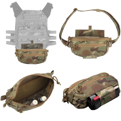 DP Universal Drop Pouch Dual-Purpose Hook-Loop Waist Bag Fanny Pack With Strap Carry Magazines IFAK kit EDC Accessories Gears