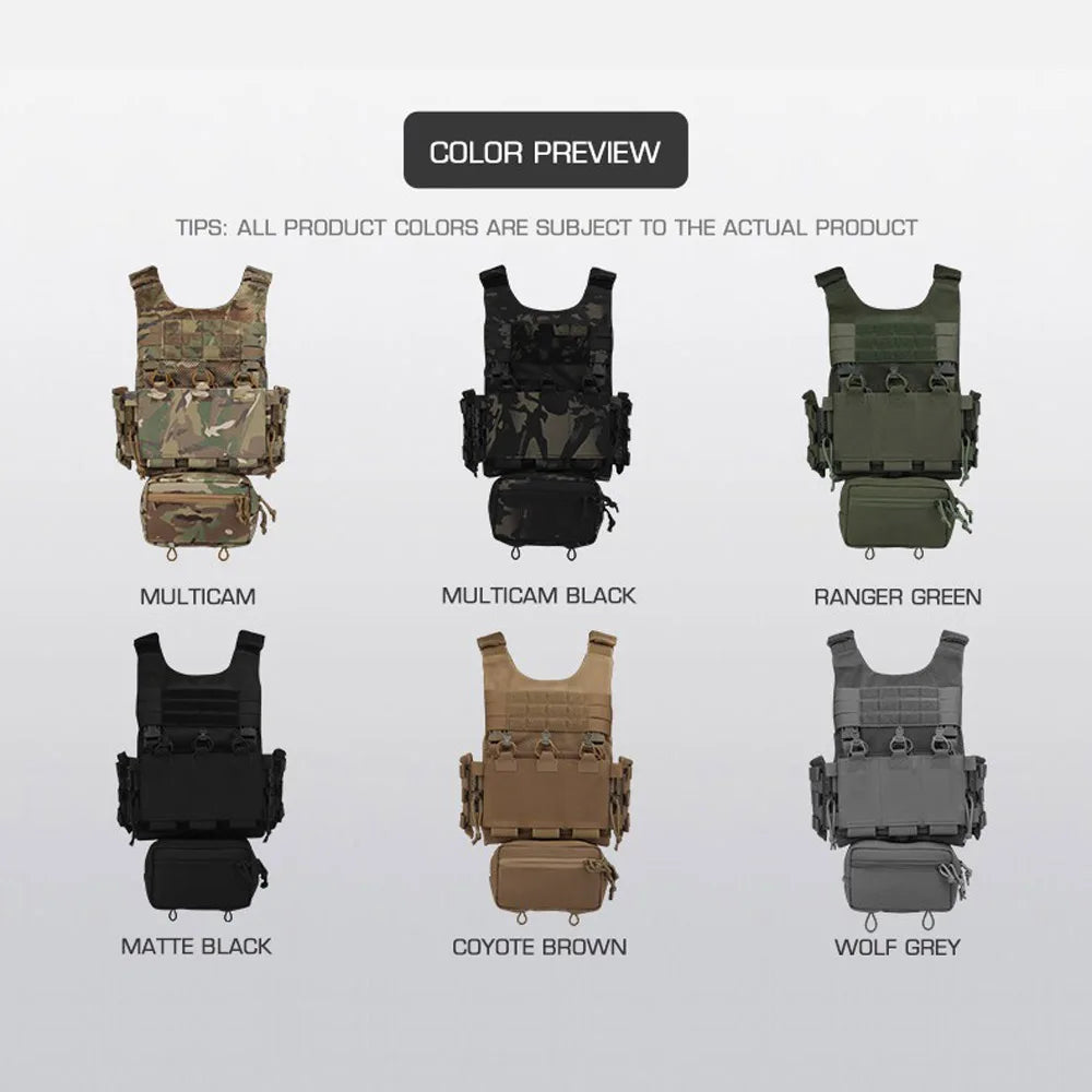 OTB Maritime Version LV119 Plate Carrier Set Lightweight Tactical Hunting Training Vest With Triple Mag Pouch Underbelly Bag