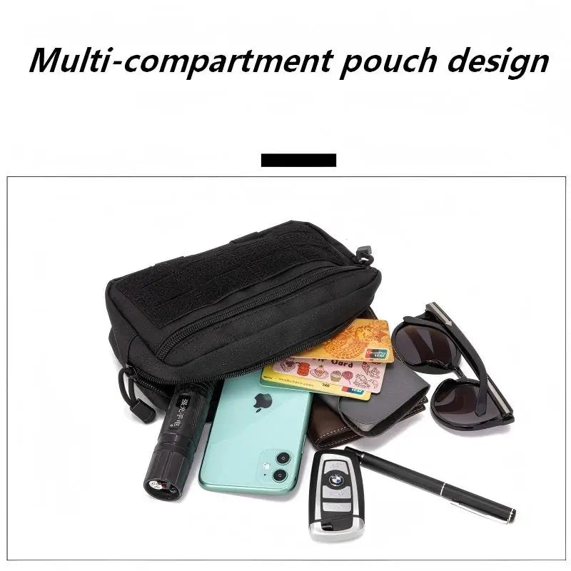 MOLLE Outdoor Waist Bag Portable Accessory Pouch Outdoor Phone Storage Bag for Cycling Camping Hiking Travel Unisex Gift