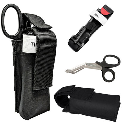 Outdoor Tourniquet Bag Small Hanging Package Tactical Medical Scissors Bag Flashlight Tourniquet Pouch Emergent Tool Holster
