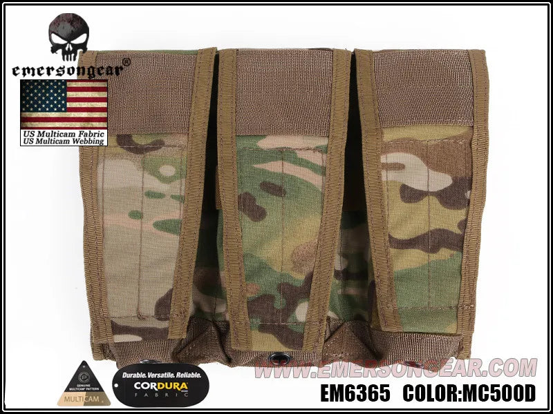 Emersongear Flap Triple Magazine Pouch Mag Storage Purposed Bag Molle System