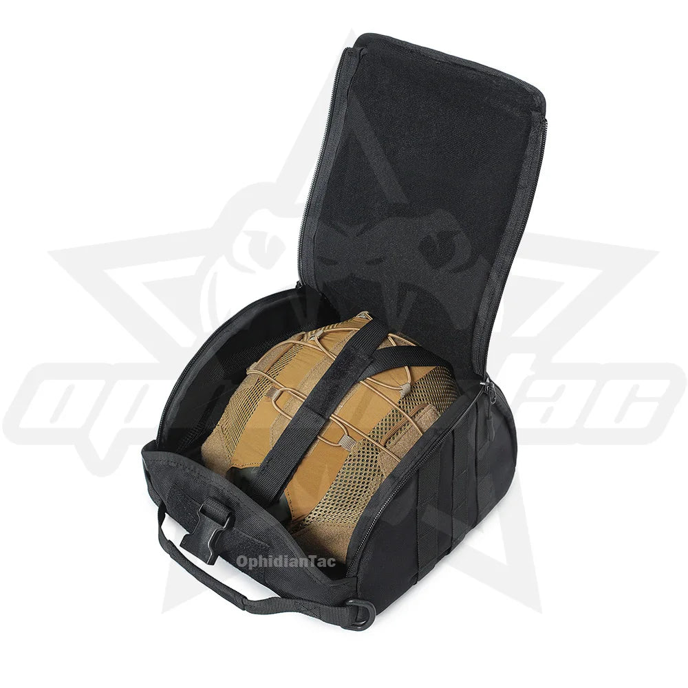 OPHIDIAN Hunting Helmet Bag Multifunctional Molle Carrying Bag for Sport Hunting Shooting Helmet Storage Handbag