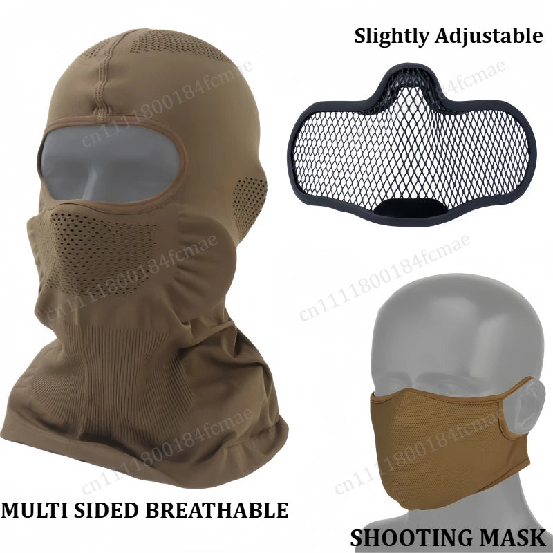 /Tactical Venom Balaclava V1 Breathable Full Face Mask with Steel Mesh Protection Airsoft Paintball Combat Shooting Hunting Gear