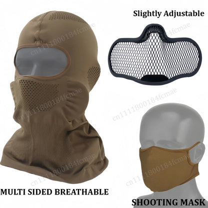 /Tactical Venom Balaclava V1 Breathable Full Face Mask with Steel Mesh Protection Airsoft Paintball Combat Shooting Hunting Gear