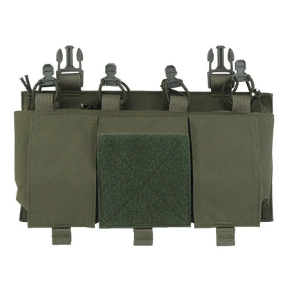 Tactical Quad 5.56 Magazine GP Pouch Placard QASM Clasp Front Panel for CPC FCSK ARC JPC Plate Carrier Airsoft Hunting Vest