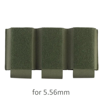 Camo 5.56/7.62 Triple Mag Pouch Elastic Hook and Loop Tactical Triple Magazine Pouch