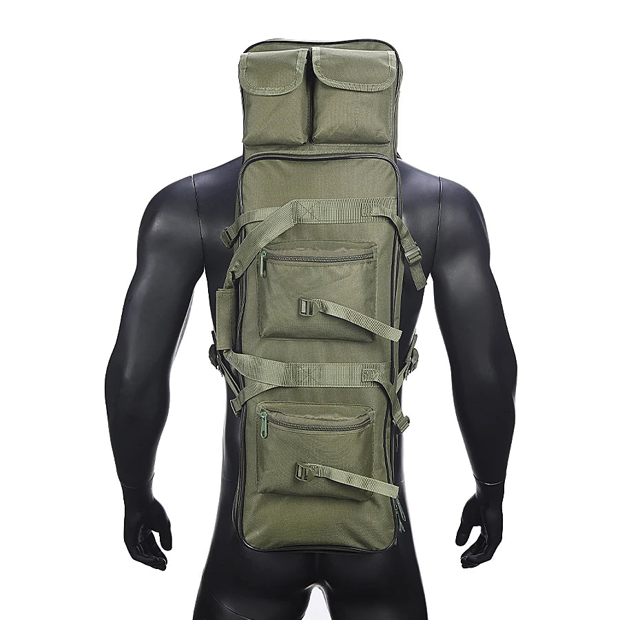 ouble layer large capacity outdoor multifunctional backpack with three gear small bag, travel sports fishing bag