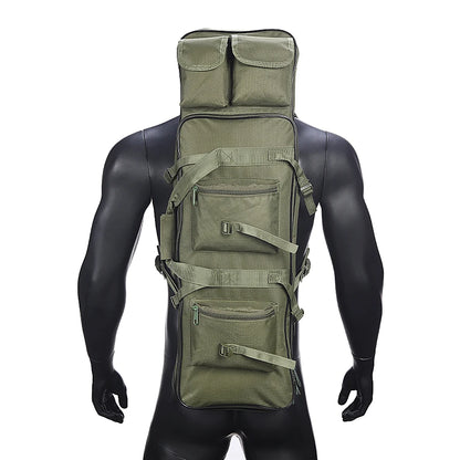 ouble layer large capacity outdoor multifunctional backpack with three gear small bag, travel sports fishing bag