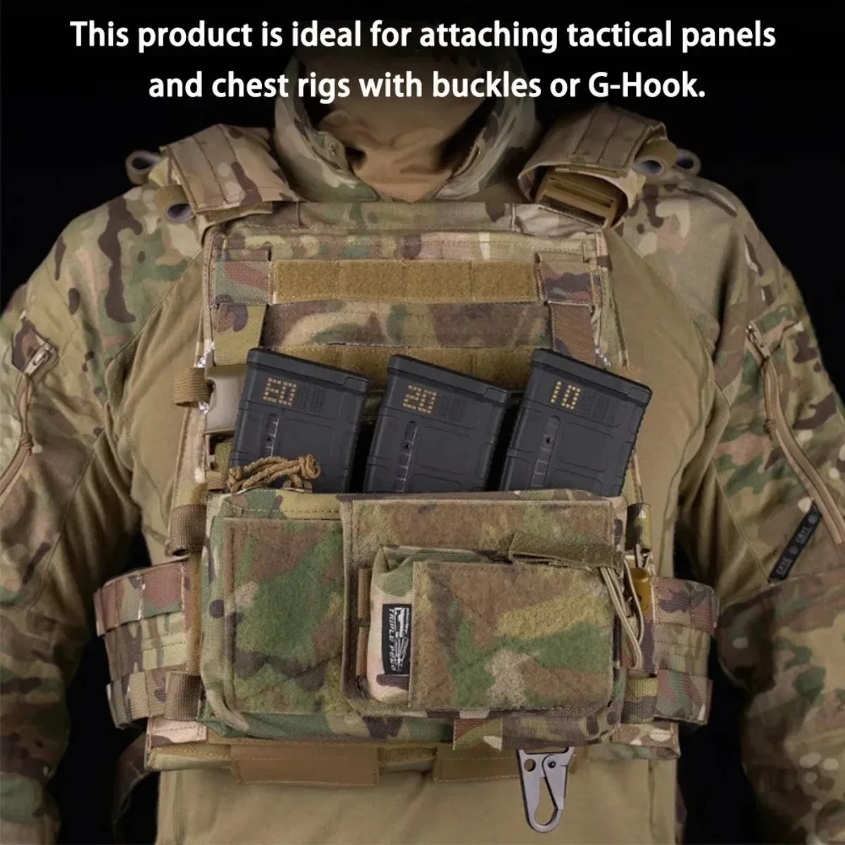 Tactical AVS Adaptive Vest Placard Advanced Hunting MOLLE NAV Front Panel Carrier Quick Add-on AVP Plate Adapter QASM Buckle