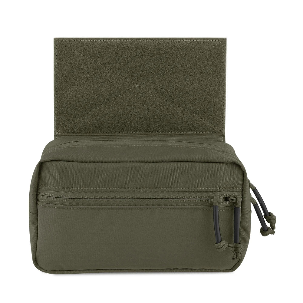 KRYDEX Tactical Drop Pouch Sub Abdominal Carry Kit Tool Bag Fanny Pack with Hook and Loop Panel for Vest Chest Rig